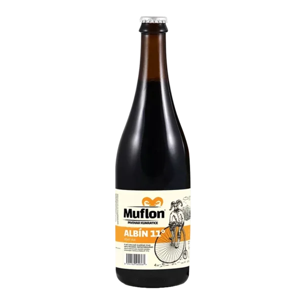 Pivo Muflon – Albín ALE 11°, sv. 0,75 litr, lahev – korunková zátka