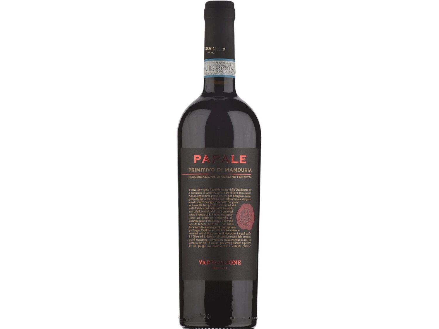 Varvaglione Papale Primitivo Di Manduria 0,75l